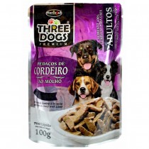 Three Dogs Sache Pedaços de Cordeiro ao Molho - 100 g